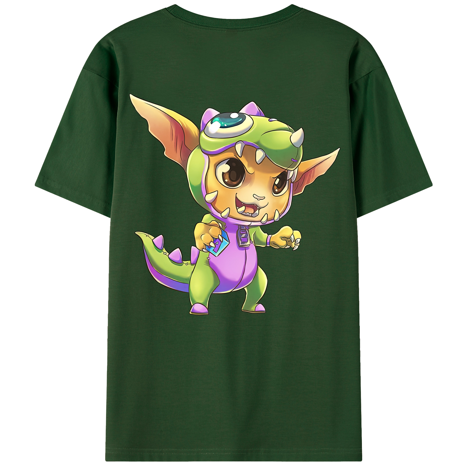 （画像用） リーグ・オブ・レジェンド League of Legends LOL 綿100％半袖Tシャツ（背面プリント）